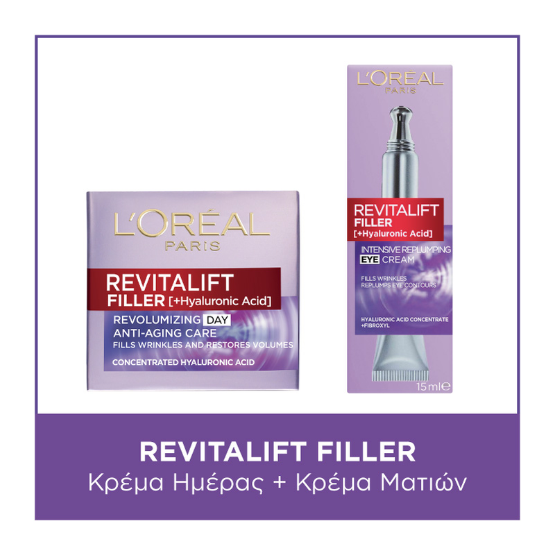 L'OREAL PARIS - PROMO PACK REVITALIFT FILLER Anti-Ageing Day - 50ml & Eye Cream - 15ml